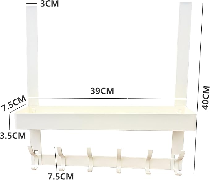 Over The Door Hooks Organizer，Door Hanger Hooks for Hanging，Over The Door Coat、Towel Rack，Back of Door Storage Organizer for 