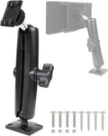 Heavy-Duty Truck Dash Mount for CarPlay Screen, Aluminum Alloy Long Arm & AMPS Square Plate Base, 360° Rotation