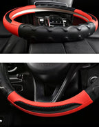 13 Inch Golf Cart Steering Wheel Cover, Anti Slip Breathable Leather Steering Wheel Cover, Comfortable Grip Feeling for EZGO TXT & RXV (Blue2)