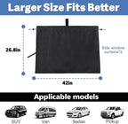 XCBYT Car Window Shades - 2 Pack Side Window Sun Shade Privacy Curtains Upgrade Anti-Fallout Hook 99% Light Block Keeps Cooler Car Blackout Covers for Baby Sleeping Camping Travel Nap