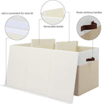 Gowee Extra Large Toy Storage Box with Lid, Sturdy Toys Storage Chest Bin Organizer Basket with Dividers for Kids, Boys, Girl