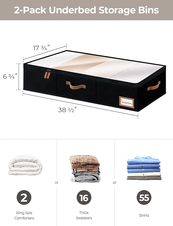 Underbed Storage Bins with Closet Storage Bins