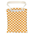 Car Trash Can, Cute Car Trash Bag, Hanging Car Organizer and Storage Bag, Trash Bin for Car Accessories, Vehicle, Travelling, Camping Cute Orange Checkerboard
