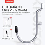 300PCS Pegboard Hooks Kit, Peg Board Organizer Accessories with Bins for Organizing Tools, Fit 1/8 or 1/4 inch Pegboard for H