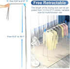 Portable Garment Rack, Folding Clothes Rack, Collapsible Clothing Rack for Dance, Travel, Camping, Laundry, Indoor, Outdoor, 