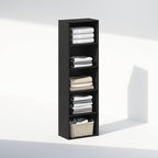 Furinno Reed Closet Organizers and Storage, 5-Tier Closet Organizer, Open Shelf Closet Storage, for Wardrobe, Bedroom, Living