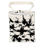 Car Trash Can, Cute Car Trash Bag, Hanging Car Organizer and Storage Bag, Trash Bin for Car Accessories, Vehicle, Travelling, Camping White Black Print
