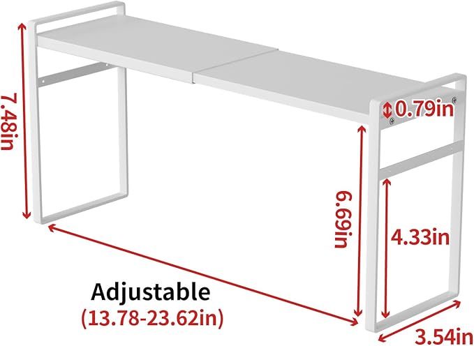 1pcs Medicine Cabinet Organizer Stretchable Storage Box for Bathroom Stackable Mirror Cabinets Vanity Small Narrow Shelf Slim