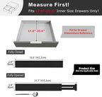 Utoplike 4 pcs Bamboo Kitchen Drawer Dividers Large, Adjustable Black Drawer Organizers, Spring Loaded, Works in Kitchen, Dre