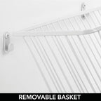 mDesign Small Metal Wire Wall Mounted Storage Organizer Basket Bin for Hanging in Kitchen, Garage, Entryway, Mudroom, Bedroom
