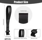 6pcs Rooftop Cargo Tie Down Hook Straps, Car Roof Cargo Carrier Door Hooks Car Door Hook Straps, Attaches to Car Door Frame, Car Door Cargo Hooks for Most Cars, Strapping Any Car Roof Luggage
