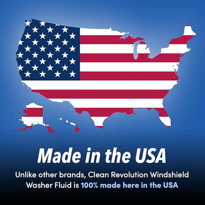 Clean Revolution Advanced All Season Windshield Washer Fluid Ultra Low VOC Formula - Extreme -27°F Winter Protection - Made i