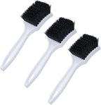 Nanoskin 3-Pack 8.5-Inch Deep Clean Stiff Scrub Brushes for Carpets & Floor Mats, Black Nylon - Pro Automotive Detailing, Hom