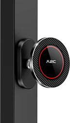 A2C All-Metal Gym Magnetic Phone Holder, High-End Workout Gift for Men Women [Strongest Dual Magnet] Attach to Iron Metal Portable Integrated Gym Phone Mount for iPhone 17 16 15 14 13 12 Series(Black)