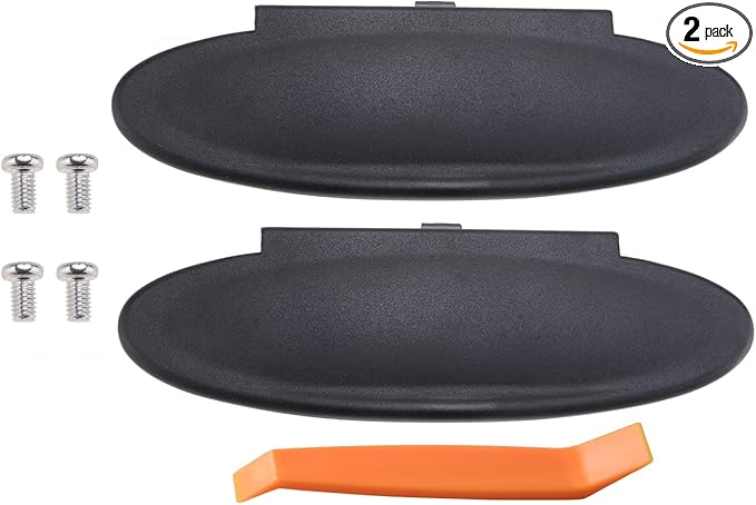 Replacement Sun Visor Vanity Mirror Covers Driver or Passenger Side Visor Mirror Lid for Porsche 996/997-911 986/987 for Boxster for Cayman 1996-2010 2Pcs Black
