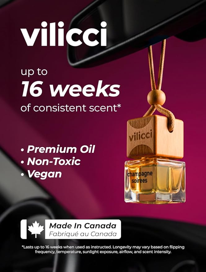 Vilicci Car Air Freshener | Luxurious Auto Perfume | Premium Hanging Air Freshener | Long Lasting Fragrance for Auto and Home