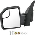 JDMSPEED Left Driver Side View Mirror Compatible with 2015-2020 Ford F150 with Blind Spot Glass Power Black Without Turn Sign