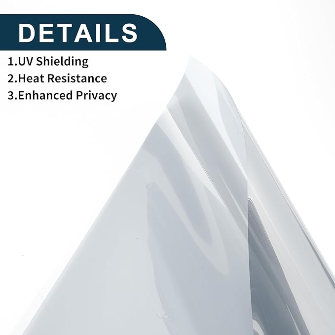 Motoforti Nano Ceramic Car Window Tint Film VLT 33% IRR 70% UVR 58% Silver Tone 5ft x 30inch Privacy Film 2mil PET 1 Pc