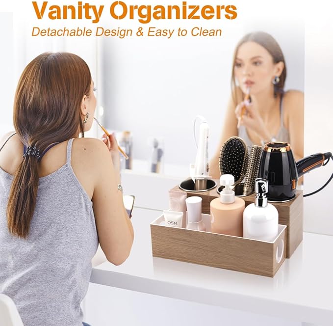 GFWARE Hair Tool Organizer - Bathroom Vanity Organizers and Storage, Hair Styling Accessories Hot Tools Organizer Hair Dryer,