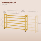 FAVOOSTY 3-Tier Expandable Shoe Rack, Adjustable Shoe Shelf Storage Organizer Space Saving Metal Free Standing Shoe Rack for 