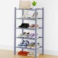 Smiry Shoe Rack, 5 Tier Thick Small Bamboo Shoe Organizer, Stackable Free Standing Wooden Shoe Storage Shelf for Closet, Entr