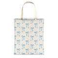 Cute Car Trash Can, Hanging Canvas Car Back Seat Organizer and Storage Bag, Funny Car Trash Bag For Travelling, Outdoor Cute Blue Bows