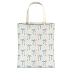 Cute Car Trash Can, Hanging Canvas Car Back Seat Organizer and Storage Bag, Funny Car Trash Bag For Travelling, Outdoor Cute Blue Bows