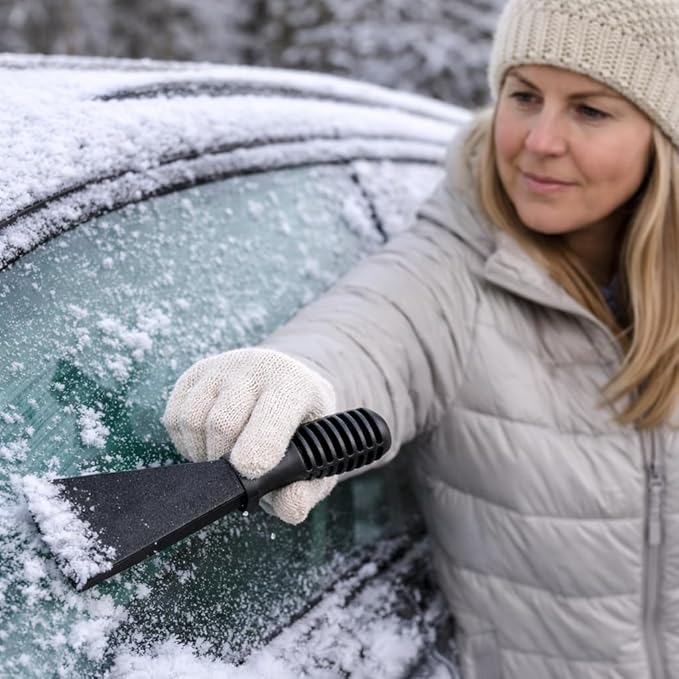 Chizlr Compact Ice Scraper - Effortlessly Remove Ice & Snow! Portable Design, Comfortable Grip, Sturdy Blade. Stay Ready for Winter Driving (1)