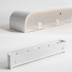 Kazai. Wall-Mounted Coat Rack 'Toke' - Modern Design Coat Rack with Hidden Wall Hooks - Solid Wood Veneer Panel Coat Hanger -
