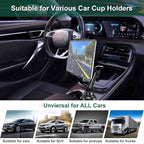 Car Cup Holder Tablet Mount for 4-13" iPad & Phone, Universal Truck Cup Tablet Mount with Adjustable Arm for iPad Pro 12.9 9.7 Air Mini, Samsung Galaxy Fold 4 3, Kindle Fire HD, iPhone etc