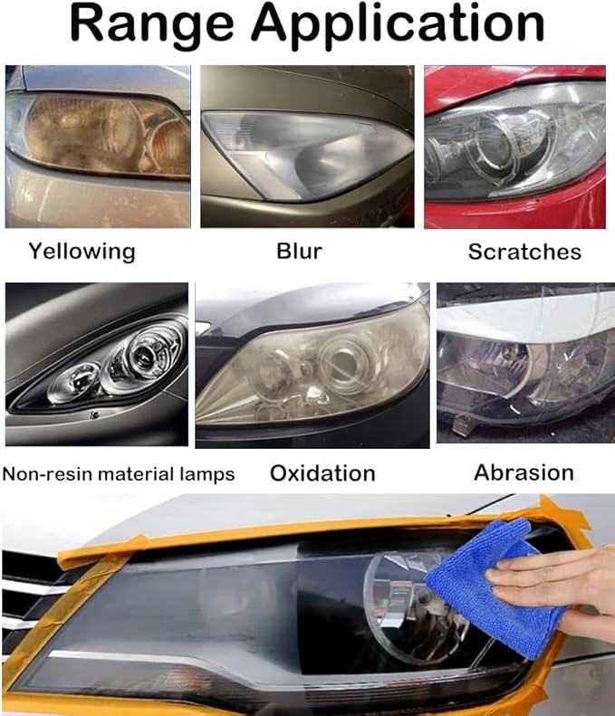 800g Auto Headlight Restoration Liquid, Car Headlight Scratch Restoring Fluid Headlight Repair Polish Cleaner, Headlight Rest