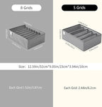 4 Packs T-shirt Drawer Organizers for Clothing,5 Grids Compartment Wardrobe Storage Box, Washable Clothes Organizer for Folde