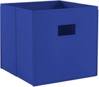 RiverRidge Folding Storage Bins with Handles Blue Cube Storage Organizer for Closet, Bedroom & Playroom - Closet Organizers a