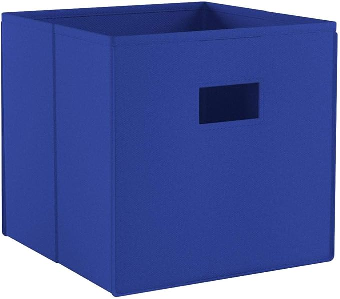 RiverRidge Folding Storage Bins with Handles Blue Cube Storage Organizer for Closet, Bedroom & Playroom - Closet Organizers a