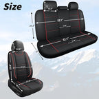 Car Seat Covers, Quilting Leather Seat Cover Two Front Seats, Waterproof Faux Leather Automotive Seat Covers for Cars, Univer