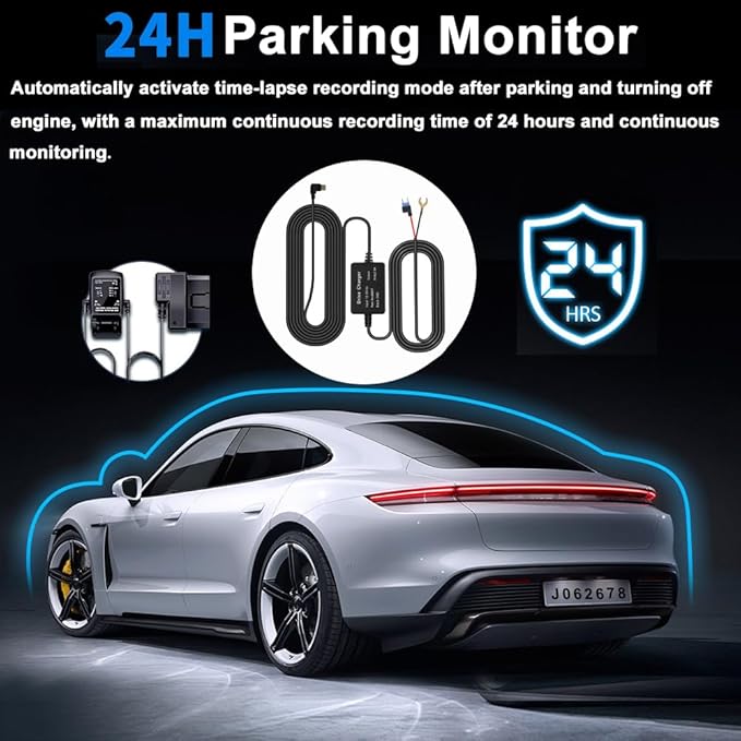 4 Channel Dash Cam Front and Rear Inside Back 360° FHD 2K Dash Camera for Cars, WiFi, GPS, G-Sensor, WDR 24/7 Parking Mode, 1