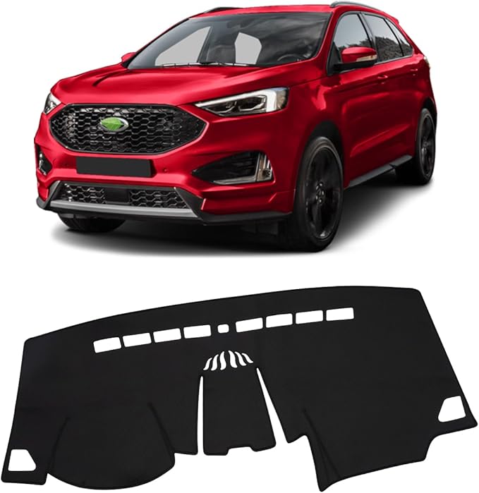FIILINES Dash Cover for Ford Edge 2015-2025, Dashboard Cover Edge Accessories Dashboard Mat Sunshade Nonslip Mesh Protector N
