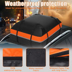 Car Roof Bag Rooftop Cargo Carrier Bag 15 Cubic Feet Waterproof for All Cars with/Without Rack, Includes Anti-Slip Mat, 8 Reinforced Straps, 6 Door Hooks, Storage Bag, Luggage Lock by MCCKLE