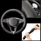 COFIT Breathable Car Steering Wheel Cover 15 inch Auto Universal Leather Wrap Non-Slip Steeringwheel Protector Automotive Int