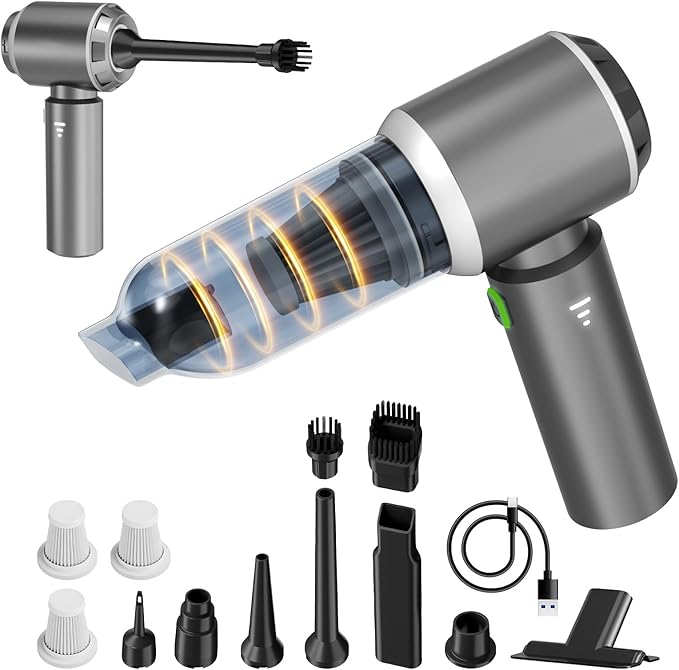 4-in-1 Car Vacuum Portable Cordless & Dust Buster, 20000pa High Power Handheld Vacuum Cordless Rechargeable, Mini Vacuums wit