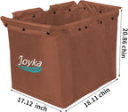 Joyka 85 Liters Shopping Cart Bags Trolley Replacement for 85L Trolley Oxford Cloth Waterproof Cart Bags Storage Bag Brown, 18.11 x 17.12 x 20.86in Brown (Bag Only)