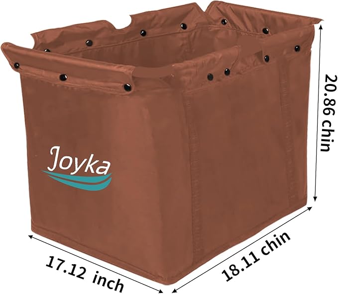 Joyka 85 Liters Shopping Cart Bags Trolley Replacement for 85L Trolley Oxford Cloth Waterproof Cart Bags Storage Bag Brown, 18.11 x 17.12 x 20.86in Brown (Bag Only)