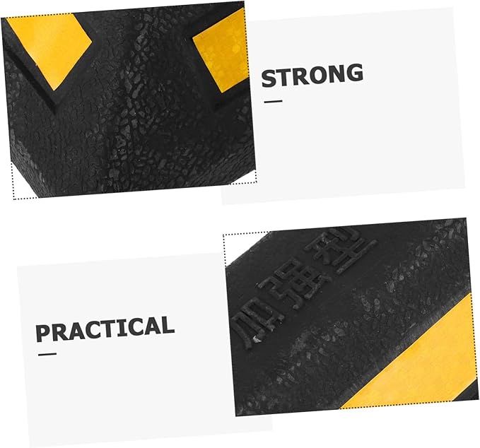 Parking Block Heavy Duty Car Stopper for Garage Compact Design Reflective Film for Enhanced Visibility Vehicle Parking Guide Easy to Install and