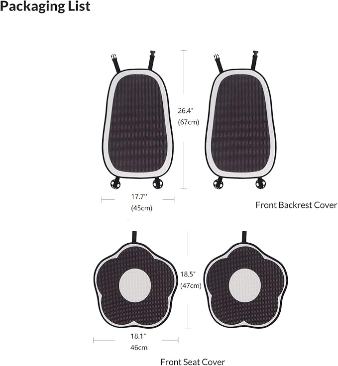 Cute Car Seat Covers for Women and Girl, Front Car Seat Cover, Machine Washable, Airbag Compatible, Driver Seat Cover, Fit (S
