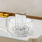 LINFIDITE 360 Rotating Makeup Organizer Clear Cosmetic Storage Holder Tray with 6 Compartment Makeup Brush Lip Gloss Organize