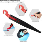 Gomake Vinyl Wrap Guard Cutter Knife Window Tinting Cutter Precision Automotive Safety Cutting Tool for Car Wrapping, Window Tinting,Decals,Signs, Wrap Film and Other Car Vinyl Cutting (W204)