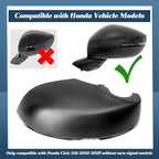 76255-T20-A01 Lower Rearview Mirror Cover Compatible with Honda Civic 11th 2022 2023 2024 2025 without Turn Signal Models Left Driver Side Mirror Bottom Cover Cap Black Replacement Part