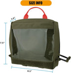 KRYDEX Clear Top Insert Bag with Hook Panel Tactical Packing Cube Travel Organizer Bag (Large-RG)