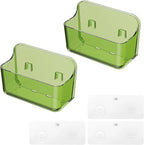 Diesisa 2pc Acrylic Wall Mount Organizer, Adhesive Cabinet Door Organizer,Acrylic Bathroom Shelves for Wall,No Drilling Hang 