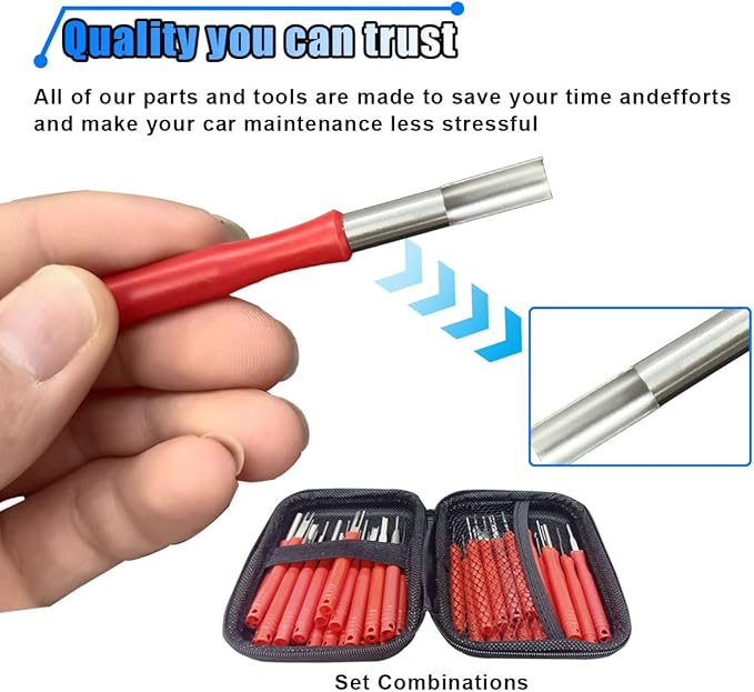36PCS Terminal Removal Tool Kit, Wire Connector Pin Extraction Tool, Electrical Pin Removal Tool Set, Car Terminal Release To